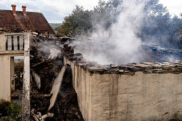 Professional Fire Damage Restoration technician working in Springfield, MN